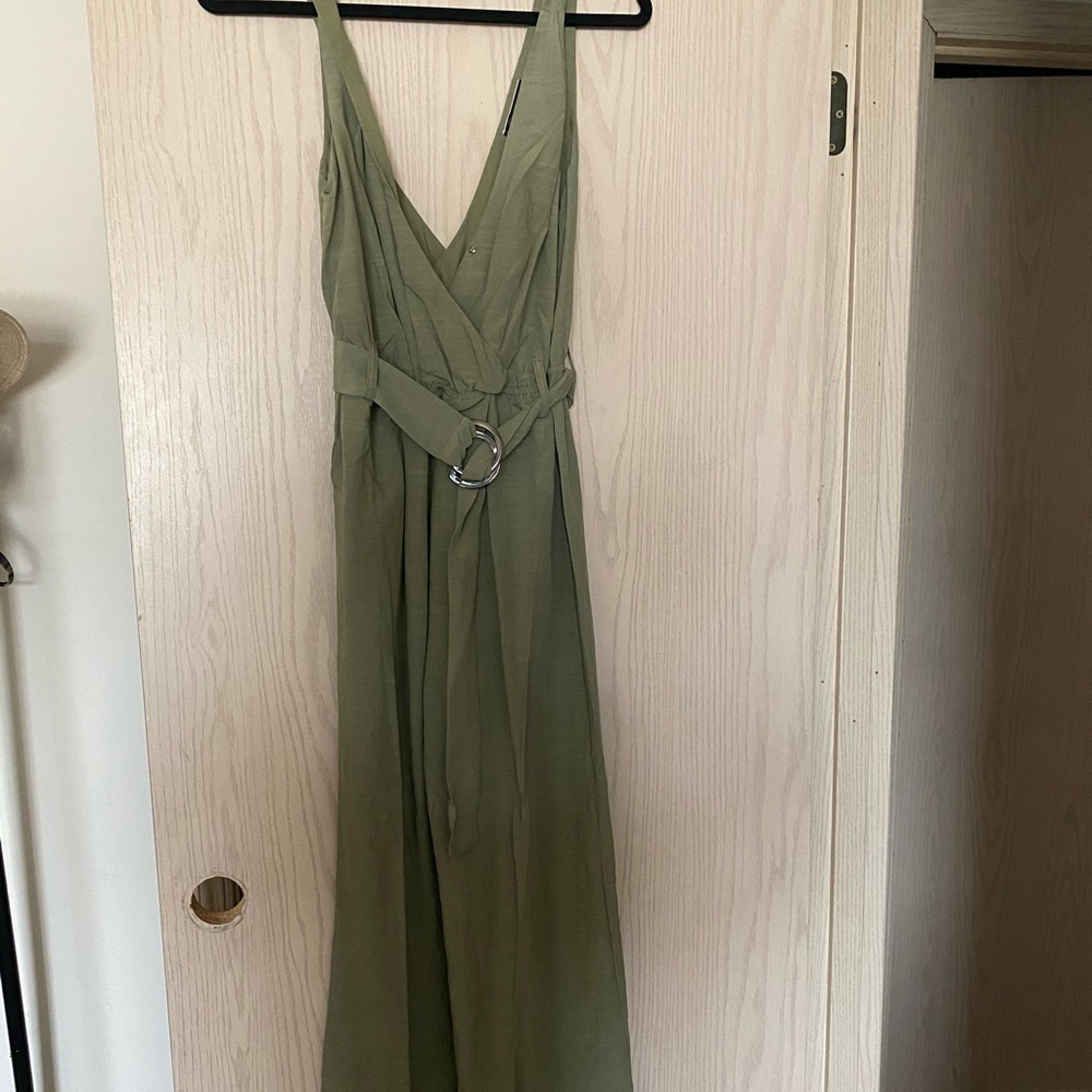 Olive green khaki jumpsuit